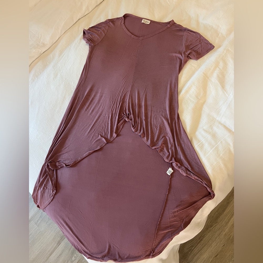 Mauve Asymmetrical T-Shirt